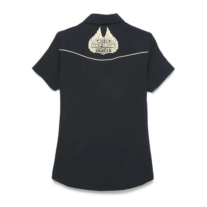 Rockers Revival Contrast Piping Shirt - M