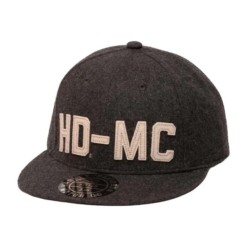 Mens HD-MC Fitted Cap  Charcoal Grey - S