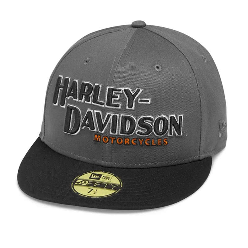Men's Iron Block 59FIFTY Baseball Cap, Gray &amp; Black - XL