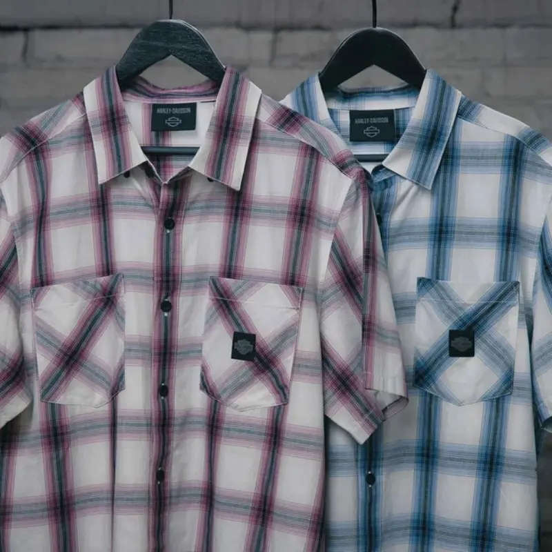 Men's Forever Harley Shirt - Blue Plaid - M