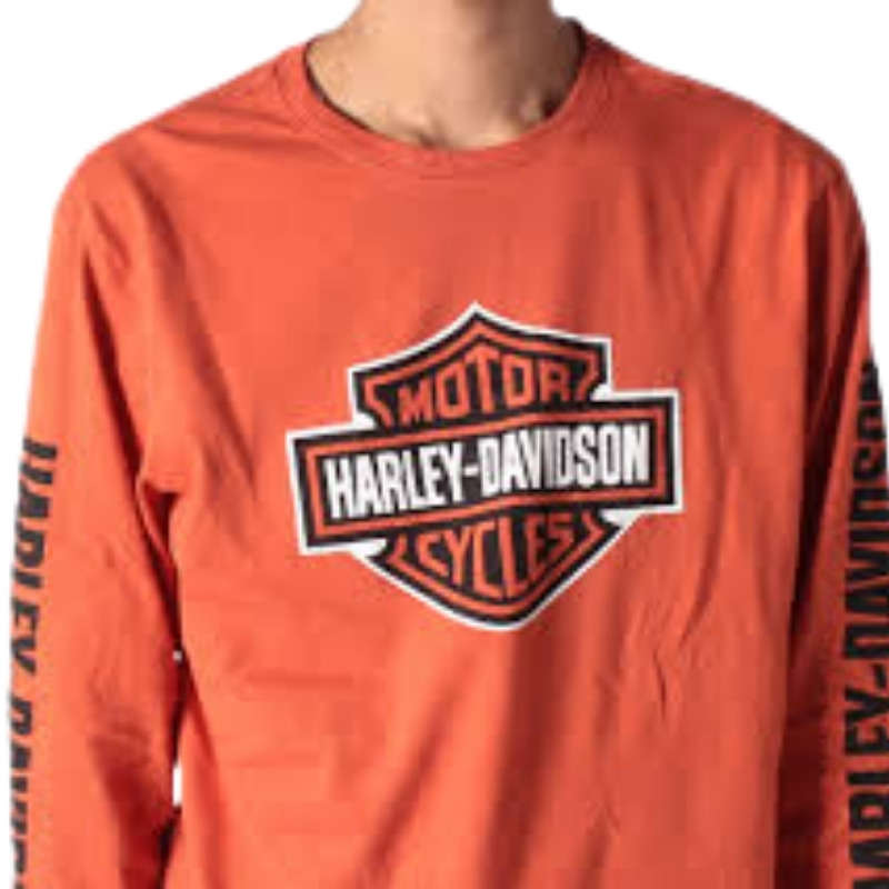 Men's Bar &amp; Shield Long Sleeve Tee - Vintage Orange - XL