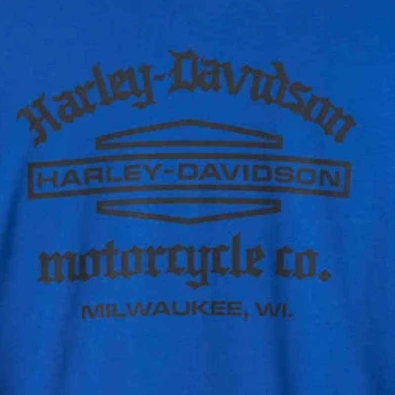 Men's Old English Stacked Bar & Shield Tee - Surf the Web - S