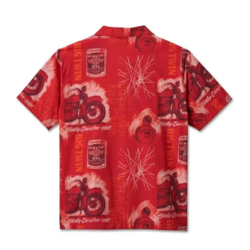 Men's Roaring Aloha Short Sleeve Shirt - 3XL
