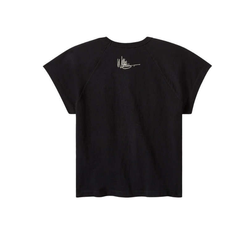 Women's Willie G Wing Skull Sketch Art Baby Doll Tee - XL