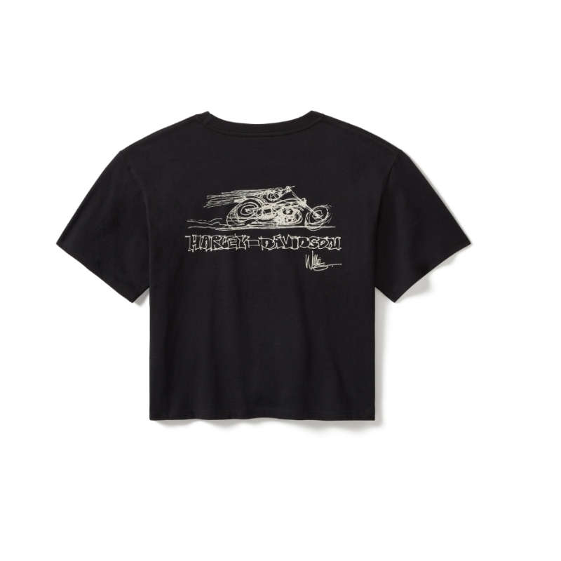Women's In the Wind Rider Sketch Art Boxy Tee - XL XL