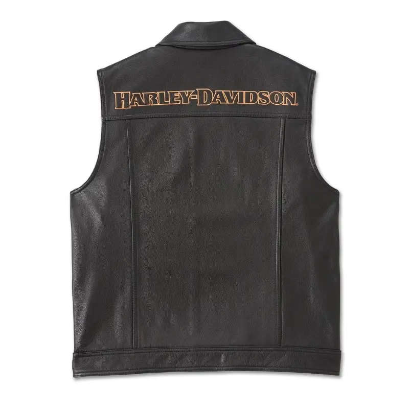 Men's Fuel to Flames Leather Vest - 5XL 5XL