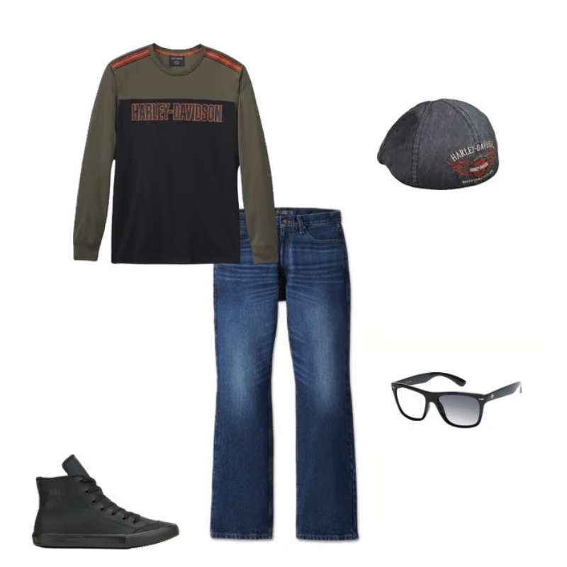 Flame Graphic Fitted Ivy Cap - XL