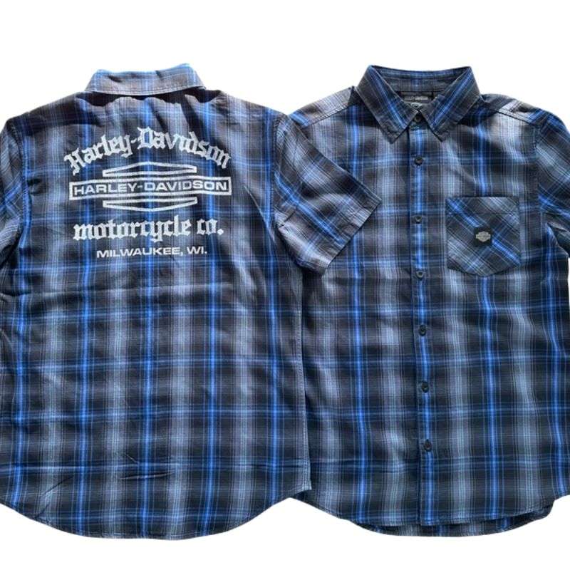 Men's Staple Short Sleeve Shirt - Plaid - S