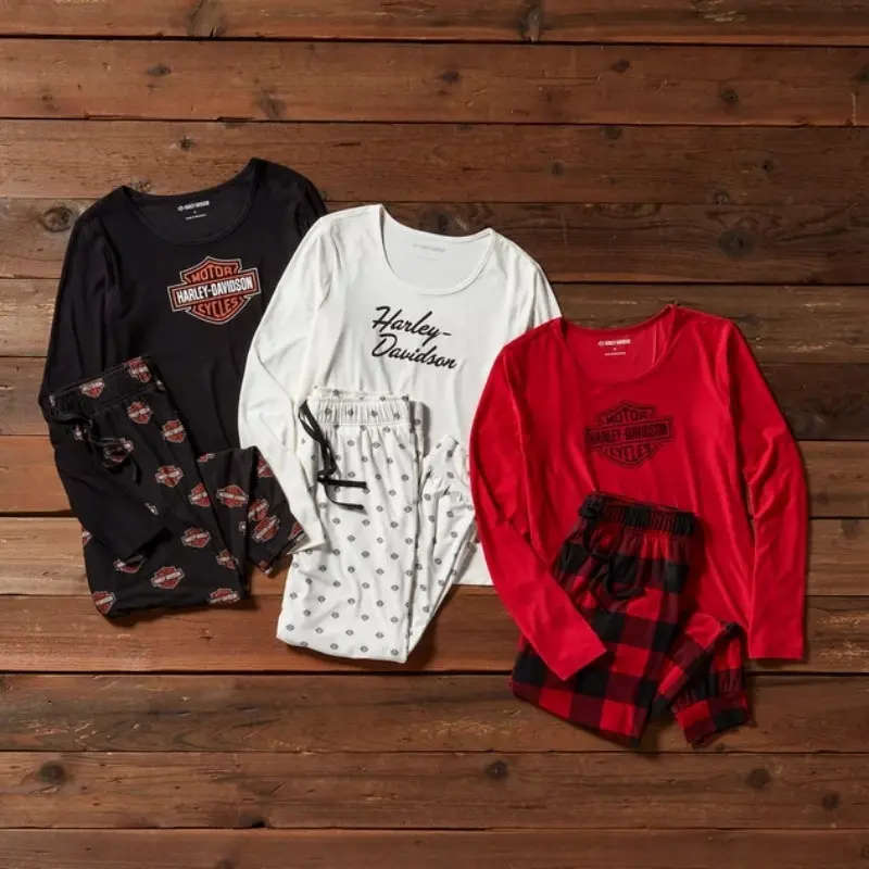 Women's Bar & Shield Long Sleeve Pajama Set - XL