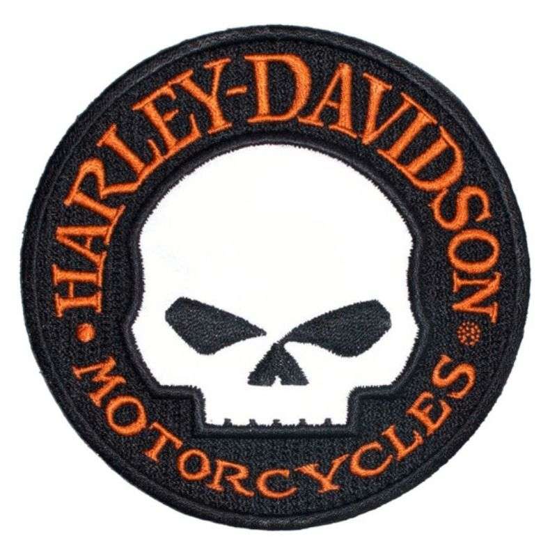 4 Inch Willie G Skull Reflective Embroidered Emblem Sew-On Patch