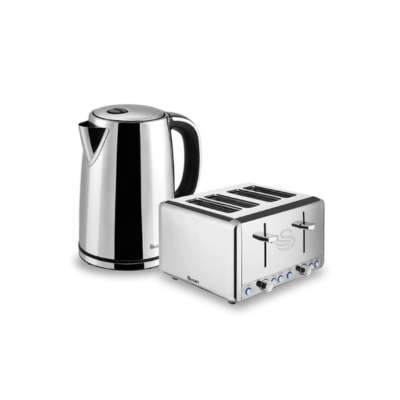 Classic pack -kettle & 4 slice toaster- silver