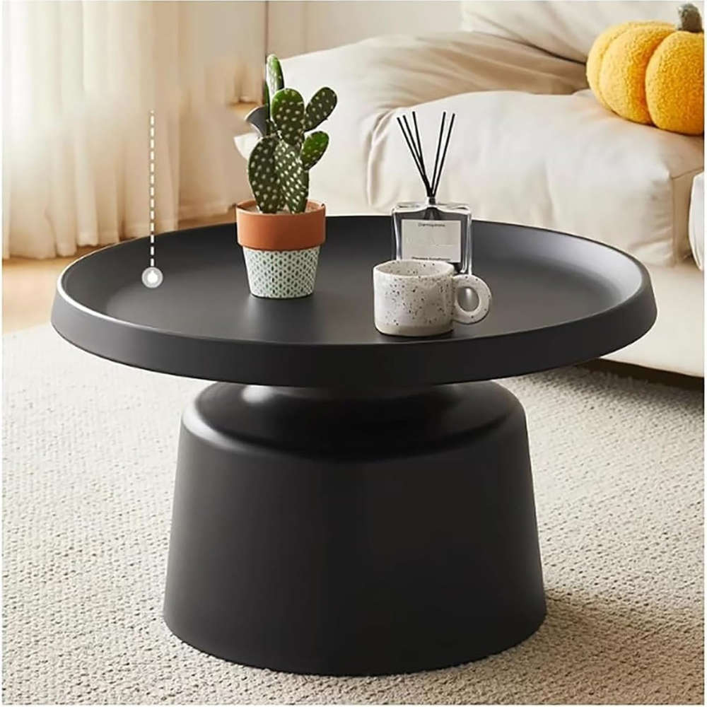 Lima round coffee table black