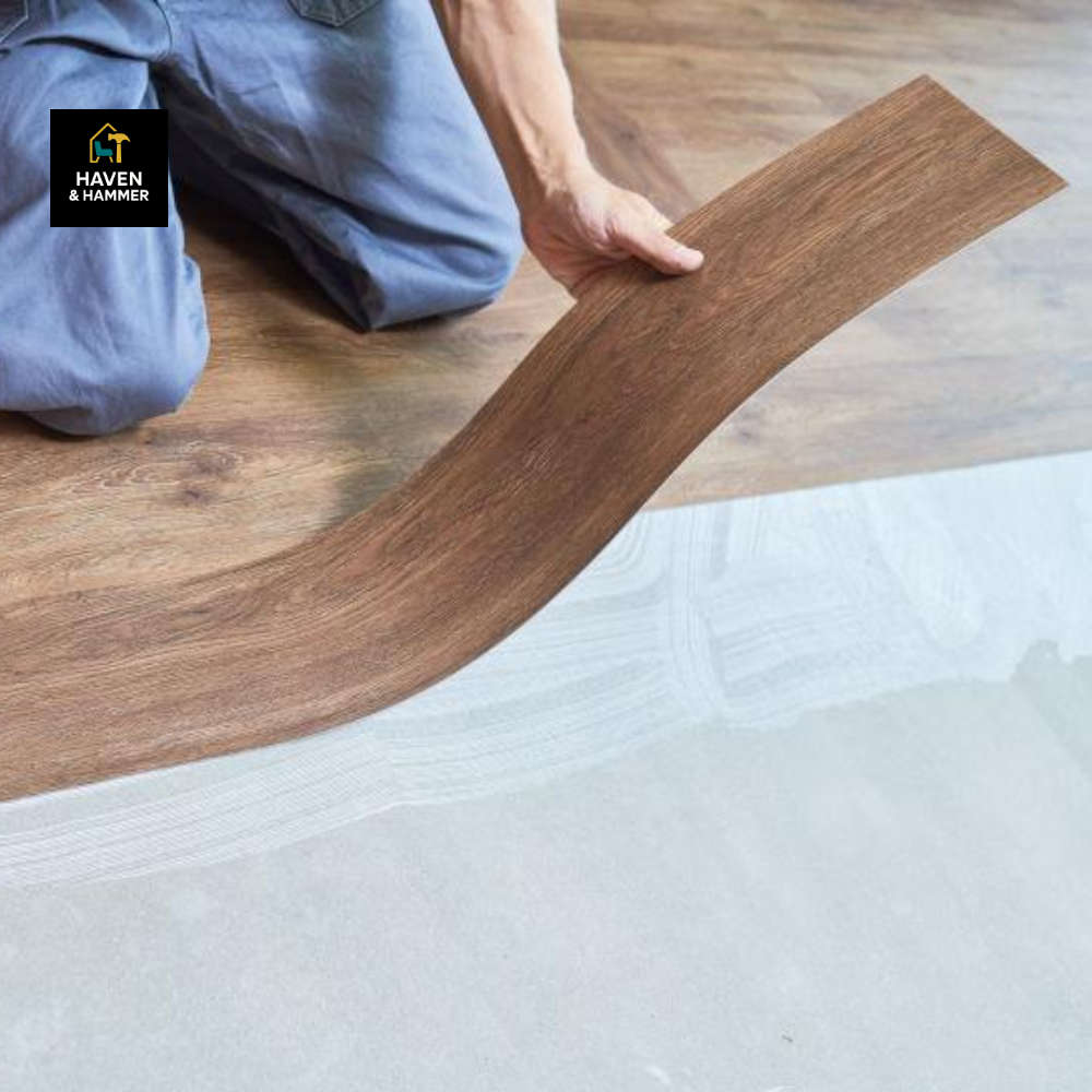 Vinyl sheet installation per m2