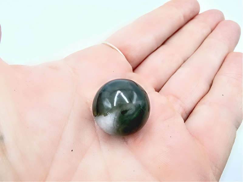 Moss Agate Sphere (2cm)