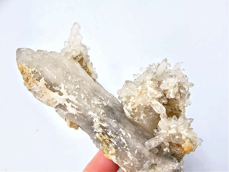 Quartz &amp; Feldspar Cluster with Hyalite Opal (244g)