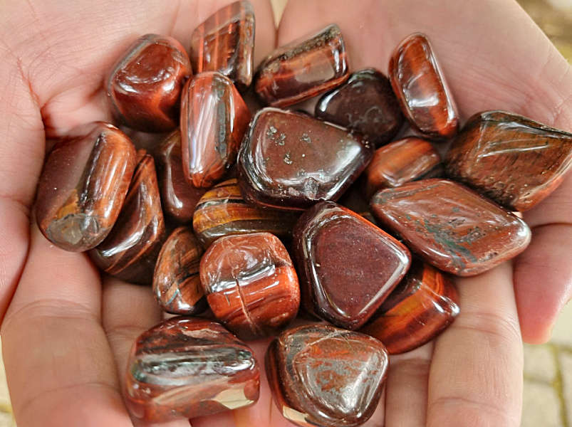 Red Tigers Eye tumble stones