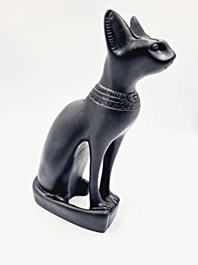 Egyptian Black Cat Statue Bastet L (20cm)