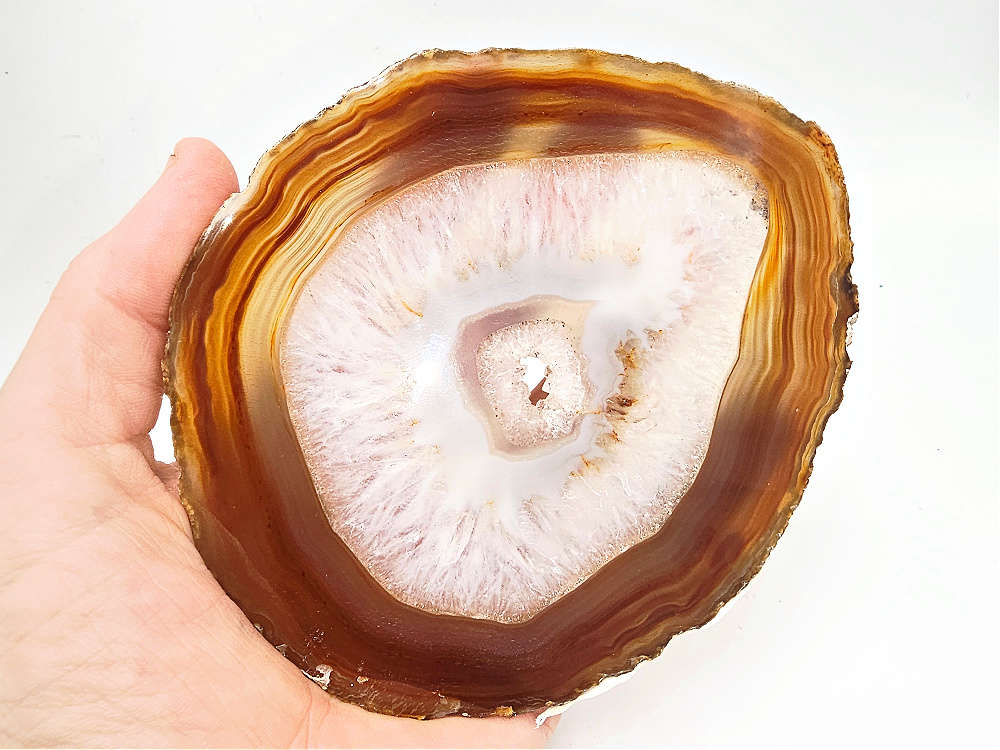 Agate Geode Slice Polished (Brown)