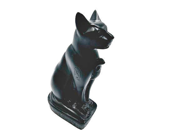 Egyptian Bastet Black Cat Statue (15cm)