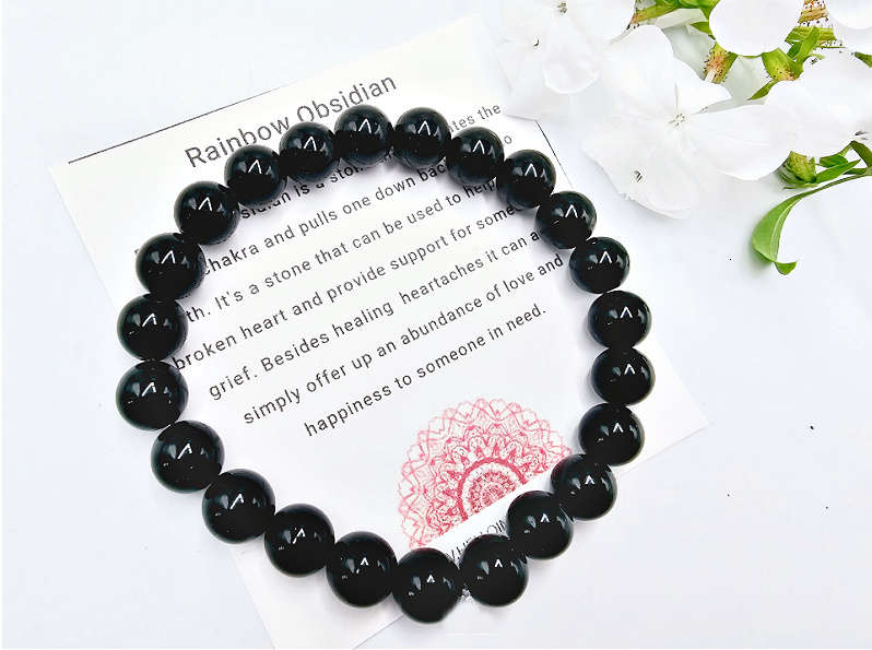 Rainbow Obsidian Bangle (8mm)