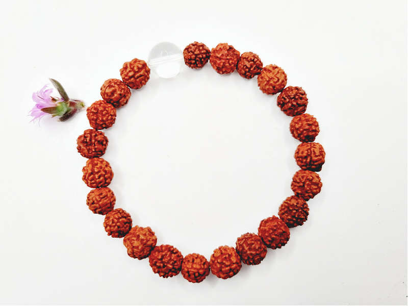 Rudraksha &amp; Clear Quartz Bangle (8mm)