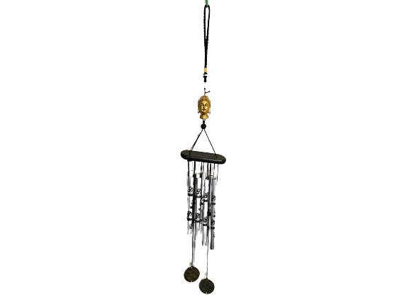 OM Aluminum Buddha Head Wind Chime
