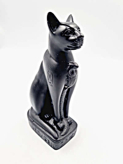 Egyptian Bastet Black Cat Statue (15cm)