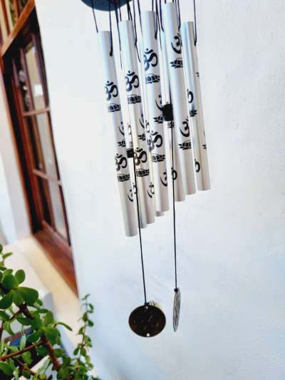OM Aluminum Buddha Head Wind Chime