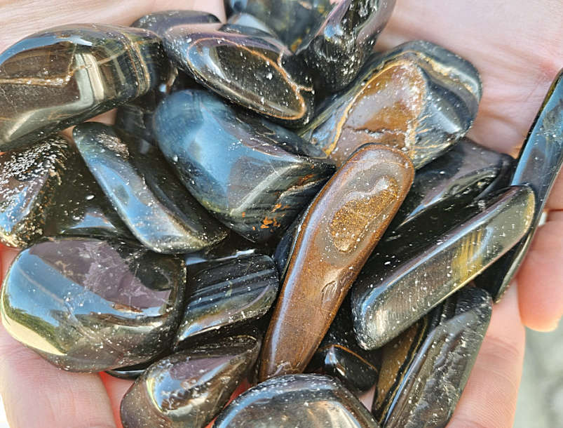 Blue Tigers Eye Tumble Stones