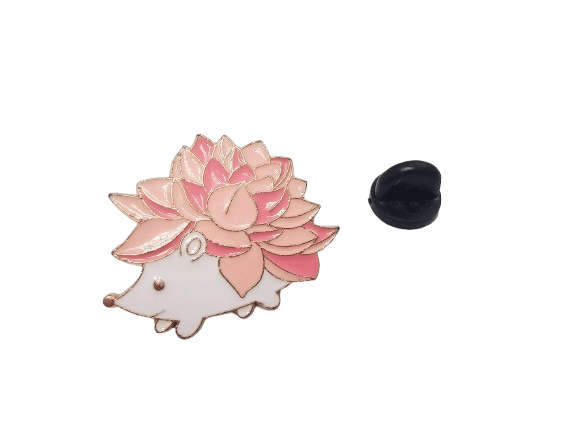 Pink Hedgehog Pin Badge