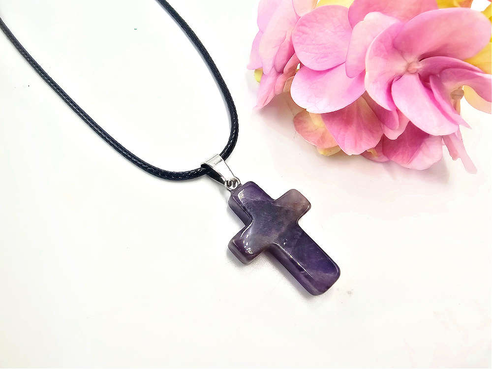 Amethyst Cross Necklace