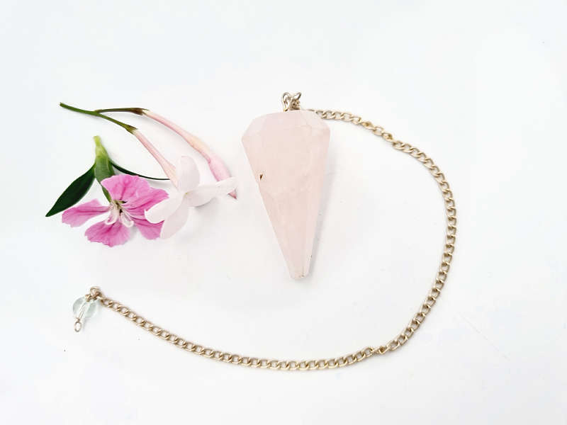 Rose Quartz Pendulum Point