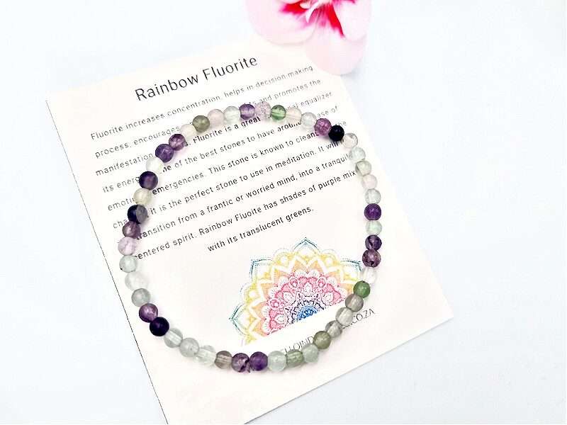 Rainbow Fluorite Bangle (4mm)