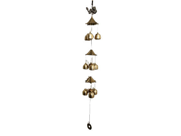 Dragon Pagoda &amp; Bell Wind Chime (60cm)