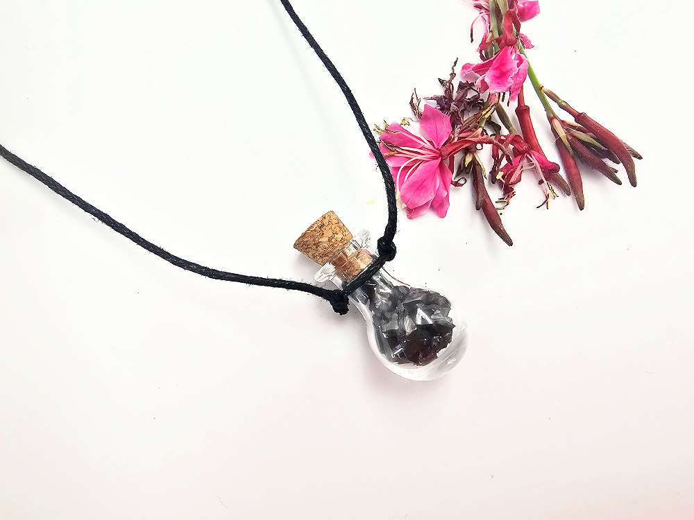Mini Bottle Shungite Necklace