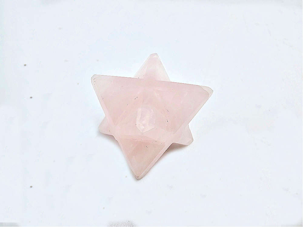 Rose Quartz Merkabah Star (1.5cm)