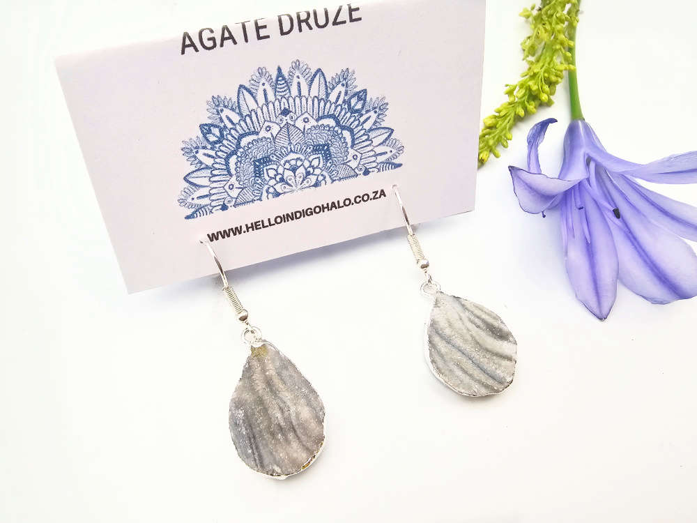 Agate Druze Earrings