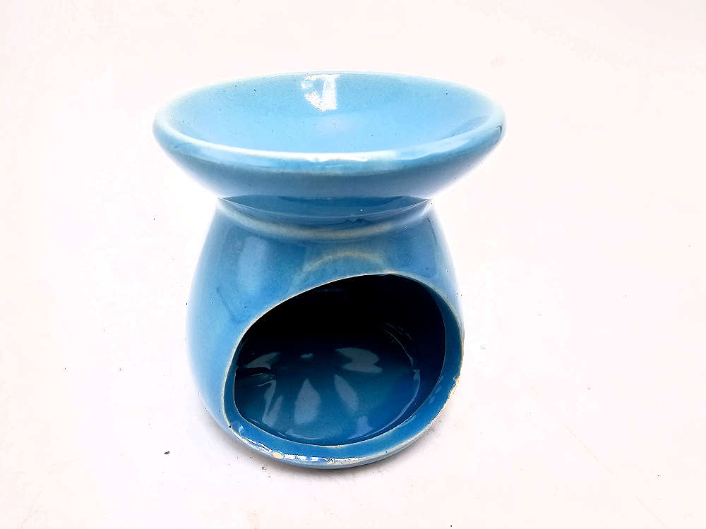 Oil Burner Ceramic Round Blue (6.5cm)