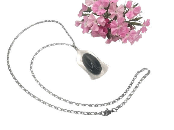 Vintage Spoon Necklace  Dragon's Spade (Bloodstone)