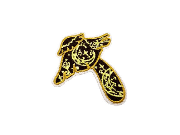 Iron on Patch - Yellow Mushroom (5cm)