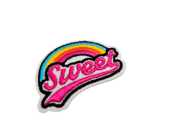 Iron on Patch - Sweet Rainbow (5cm)