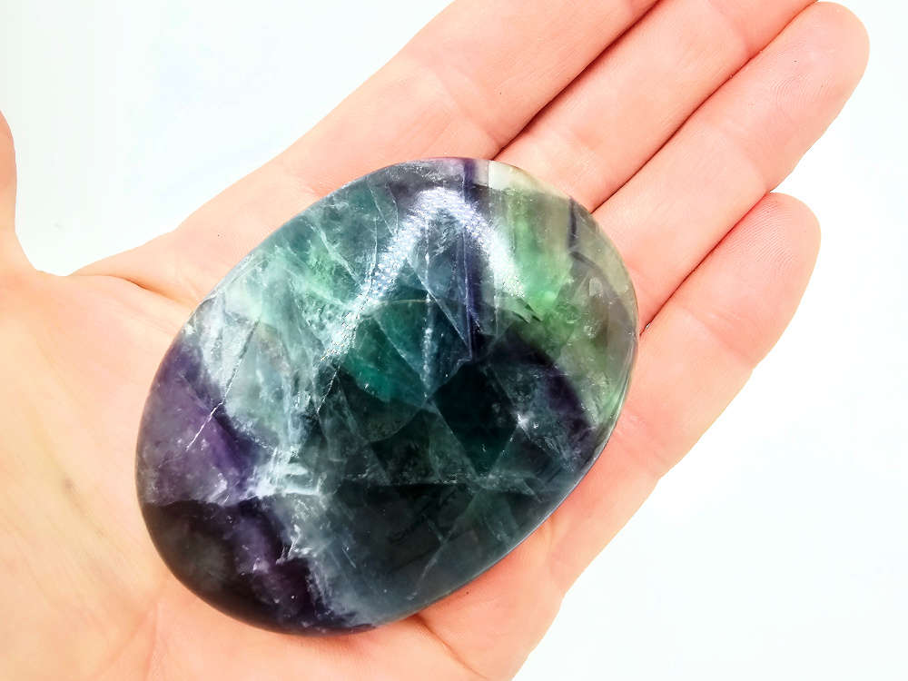 Rainbow Fluorite Palm Stone (7cm)