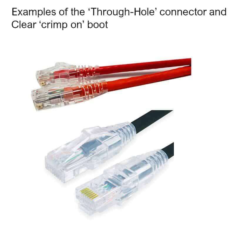 RJ45 connectors and clear crimp on boots, 100pcs set