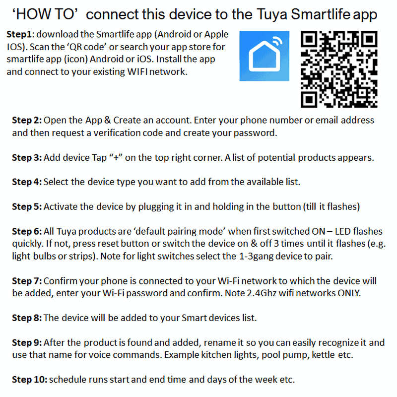 Smart Switch Double Adaptor, SA 3pin 16A | WiFi Tuya Smart Life