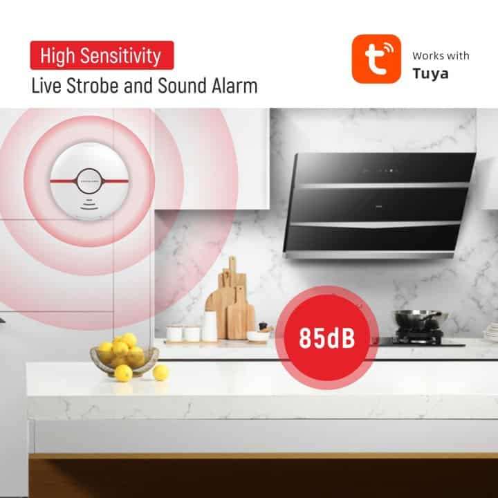 Smart Smoke Detector | Strobe & Siren | WiFi Tuya Smart Life