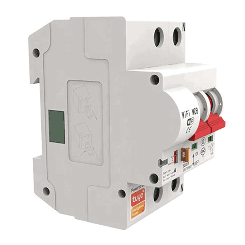 Smart Switch Circuit Breaker 2 Pole MCB 63A, Isolator, 230VAC | WiFi Tuya Smart Life