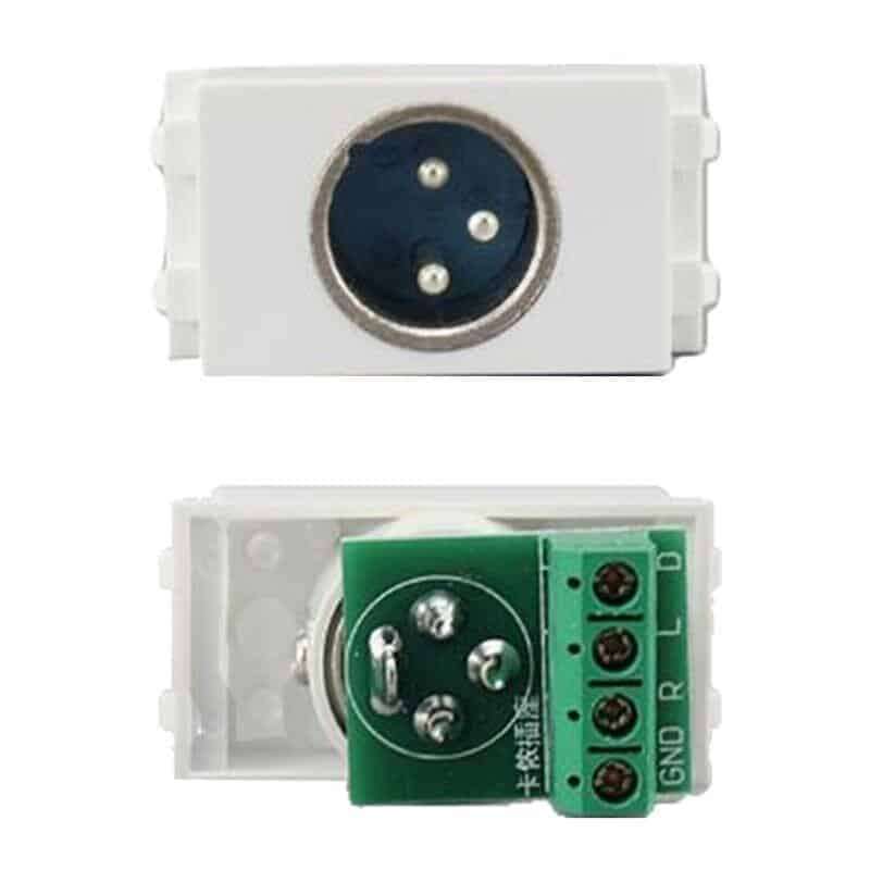 XLR Lennon Male | Keystone Wall Plate Insert | HTECH