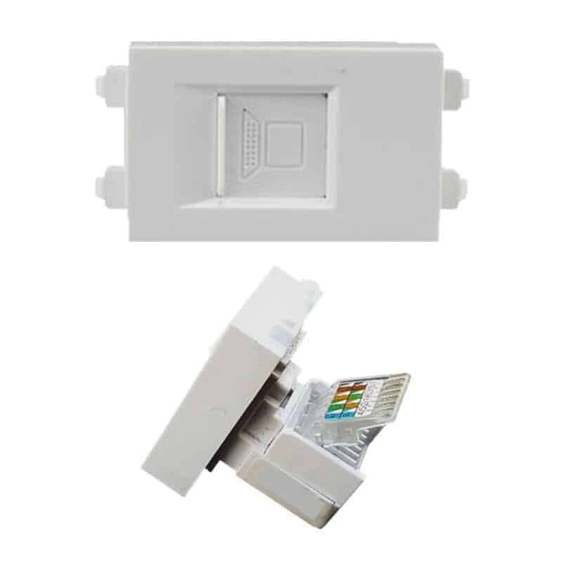 RJ45 LAN | Keystone Wall Plate Insert | HTECH