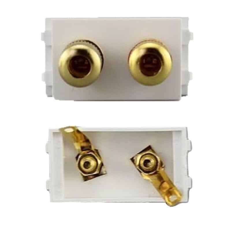 Banana Dual Speaker | Keystone Wall Plate Insert | HTECH