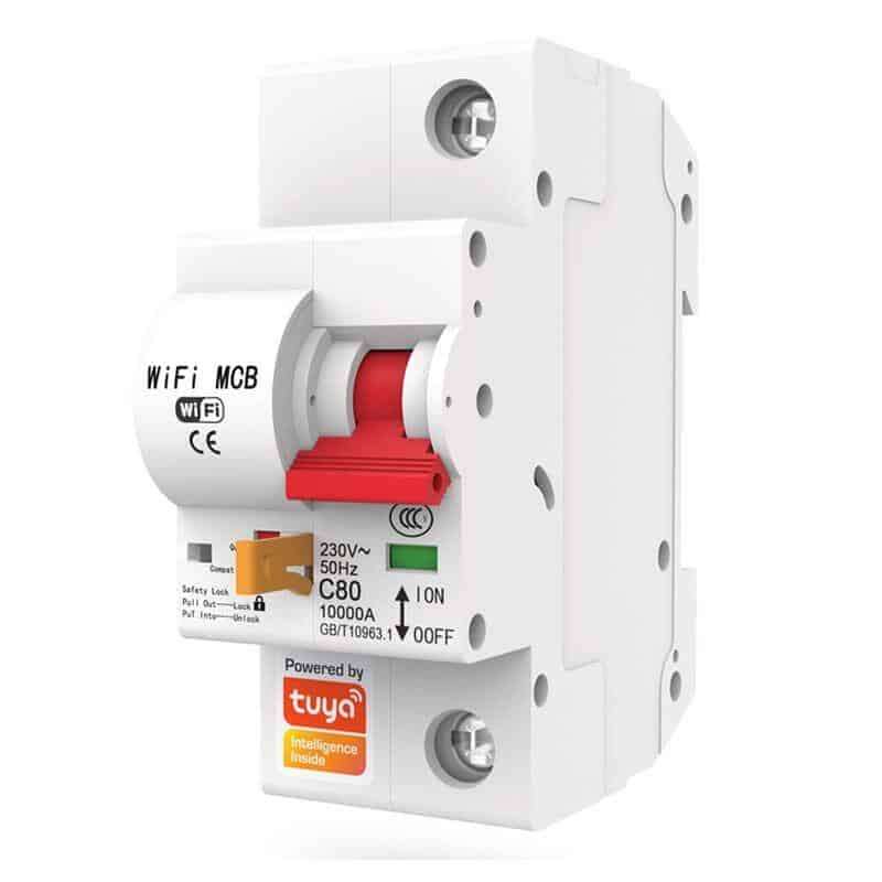 Smart Switch Circuit Breaker, 1 Pole MCB 16A, 230VAC | WiFi Tuya Smart Life